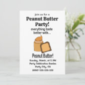 Pindakaasbrood Schattige Grappig Kaart (Staand voorkant)