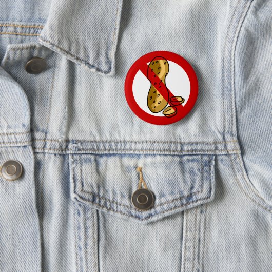 Pindakneallergie Ronde Button 5,7 Cm (In situ)