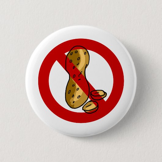 Pindakneallergie Ronde Button 5,7 Cm (Voorkant)