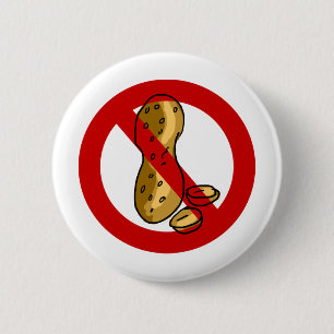 Pindakneallergie Ronde Button 5,7 Cm