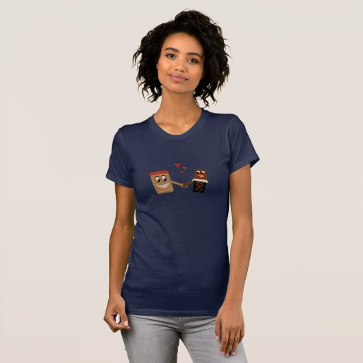pindaknoter en chocolade t-shirt (Voorkant volledig)