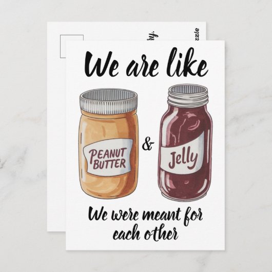 Pindapot met jam pot jubileum briefkaart (Voorkant / Achterkant)