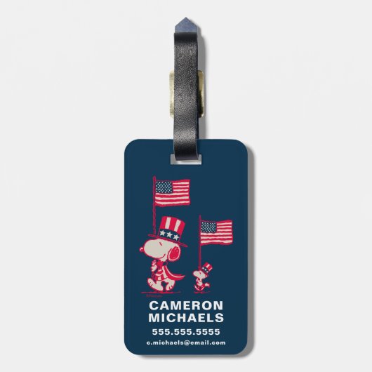 pinda's | American Summer Old Glory Bagagelabel (Achterkant verticaal)