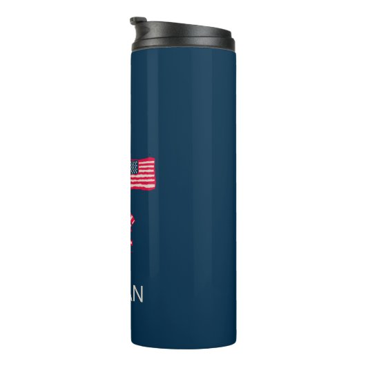 pinda's | Amerikaanse zomer | Jouw namen toevoegen Thermosbeker (Geroteerd rechts)