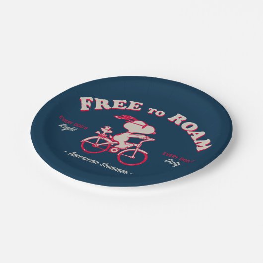 pinda's | Amerikaanse zomer vrij van roam Papieren Bordje (Gekanteld)