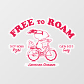 pinda's | Amerikaanse zomer vrij van roam Raamsticker (Vel)