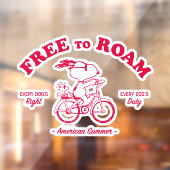 pinda's | Amerikaanse zomer vrij van roam Raamsticker (Vel 2)