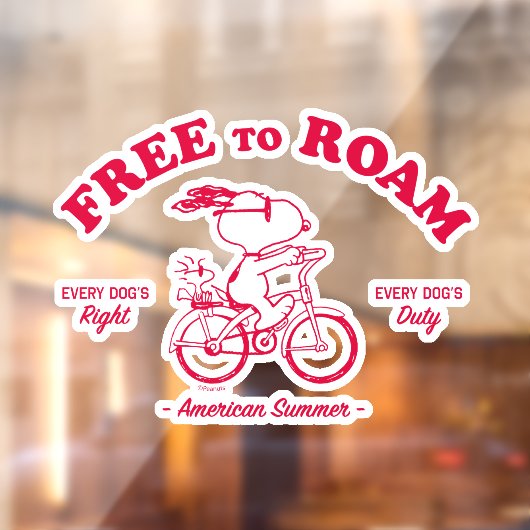 pinda's | Amerikaanse zomer vrij van roam Raamsticker (Vel 2)