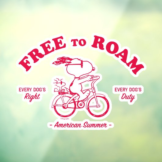 pinda's | Amerikaanse zomer vrij van roam Raamsticker (Vel 3)