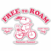pinda's |Amerikaanse zomer vrij van roam Sticker (Voorkant)