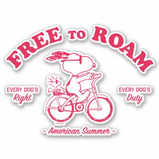 pinda's |Amerikaanse zomer vrij van roam Sticker (Voorkant)