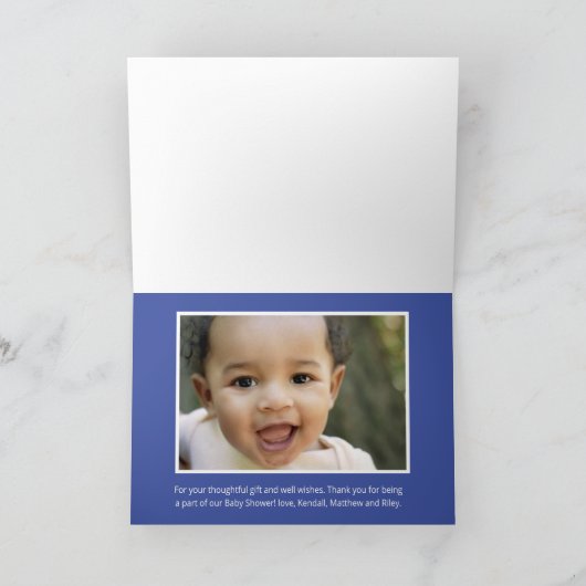 pinda's | Baby shower pompoen Dank u wel Bedankkaart (Binnen)