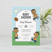 pinda's | Baby shower van Franklin Boys Kaart (Staand voorkant)