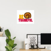 pinda's | Be Thankful Woodstock Turkije Poster (Thuiskantoor)