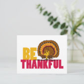 Pinda's | Bedankt Houtsnip Kalkoen Briefkaart (Staand voorkant)