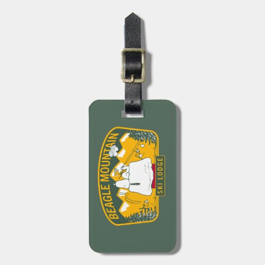 pinda's | Bergberg Ski Lodge Bagagelabel (Voorkant verticaal)