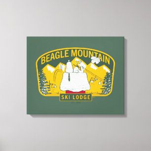 pinda's Bergberg Ski Lodge Canvas Afdruk