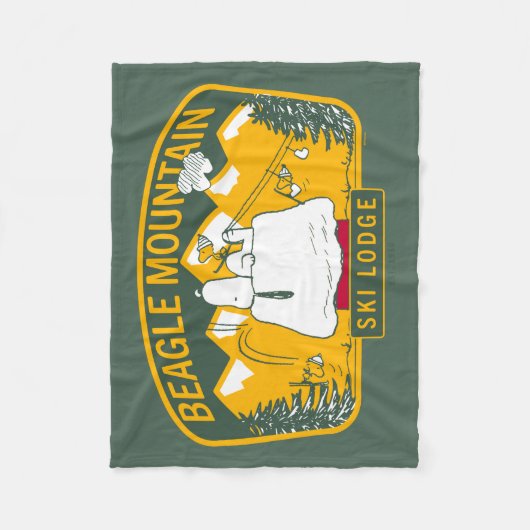 pinda's | Bergberg Ski Lodge Fleece Deken (Voorkant)