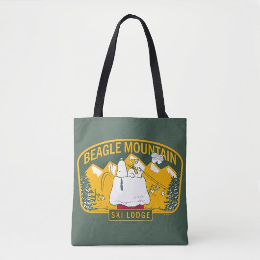 pinda's | Bergberg Ski Lodge Tote Bag (Voorkant)