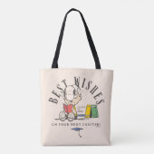 Pinda's Beste Wensen Afstudeert Snoopy Leest Tote Bag (Achterkant)