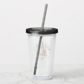 Pinda's Beste Wensen Afstuderen Snoopy Lezen Acryl Drinkbeker (Achterkant)