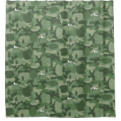 pinda's | Camouflage in Snoopy & Woodstock Douchegordijn (Voorkant)