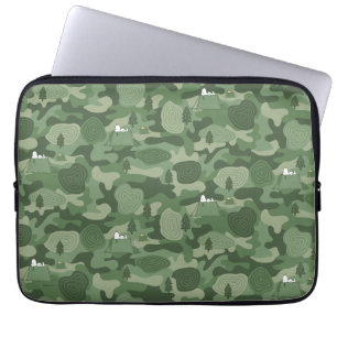 pinda's Camouflage in Snoopy & Woodstock Laptop Sleeve