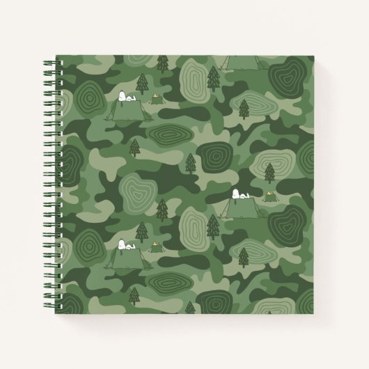 pinda's | Camouflage in Snoopy & Woodstock Notitieboek (Voorkant)