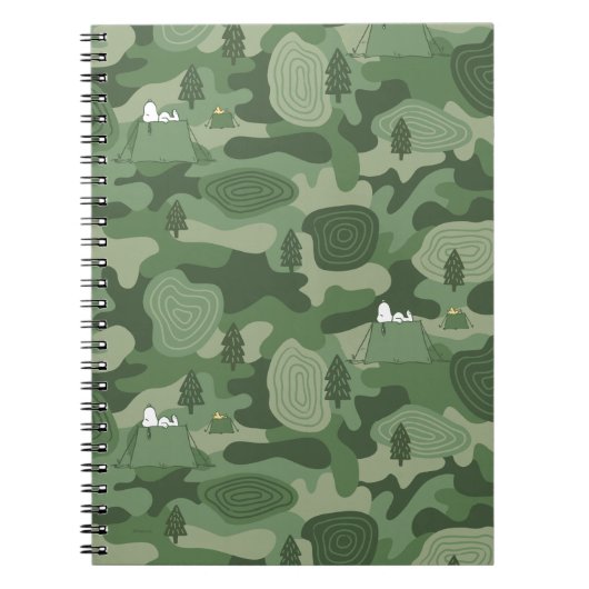 pinda's | Camouflage in Snoopy & Woodstock Notitieboek (Voorkant)