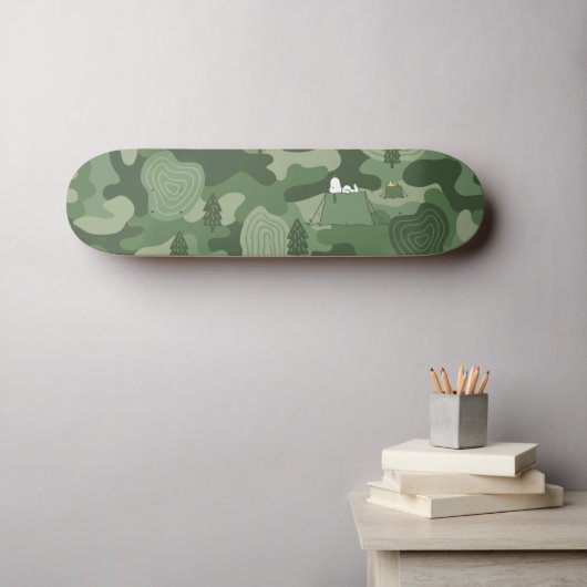 pinda's | Camouflage in Snoopy & Woodstock Persoonlijk Skateboard (Muurkunst (Horizontaal))