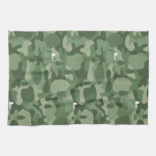 pinda's | Camouflage in Snoopy & Woodstock Theedoek (Horizontaal)