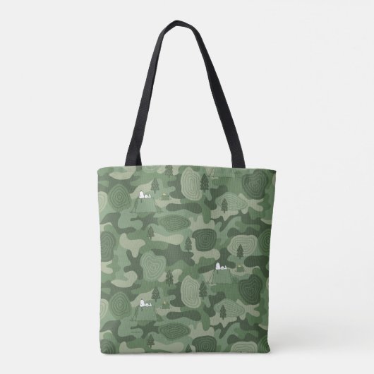 pinda's | Camouflage in Snoopy & Woodstock Tote Bag (Achterkant)