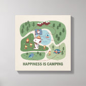 pinda's | Camp Kaart Snoopy & Woodstock Canvas Afdruk (Voorkant)