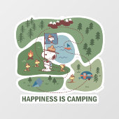 pinda's | Camp Kaart Snoopy & Woodstock Raamsticker (Vel)