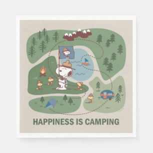 pinda's   Camp Kaart Snoopy & Woodstock Servet