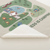 pinda's | Camp Kaart Snoopy & Woodstock Sherpa Deken (3/4)