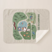 pinda's | Camp Kaart Snoopy & Woodstock Sherpa Deken (Voorkant (horizontaal))