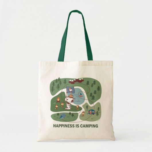 pinda's | Camp Kaart Snoopy & Woodstock Tote Bag (Voorkant)