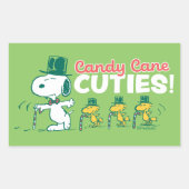 pinda's | Candy Cane Cuties Rechthoekige Sticker (Voorkant)