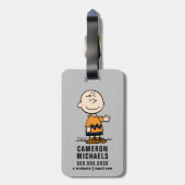 pinda's | Charlie Brown Bagagelabel (Achterkant verticaal)