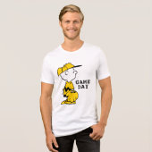 pinda's | Charlie Brown Baseball Game Tri-Blend Shirt (Voorkant volledig)
