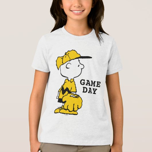 pinda's | Charlie Brown Baseball Game Tri-Blend Shirt (Voorkant)