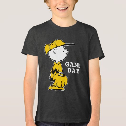 pinda's | Charlie Brown Baseball Game Tri-Blend Shirt (Voorkant)