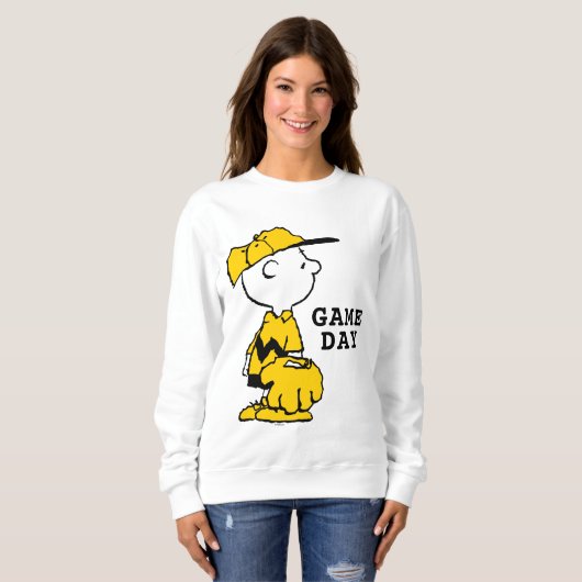 pinda's | Charlie Brown Baseball Game Trui (Voorkant volledig)