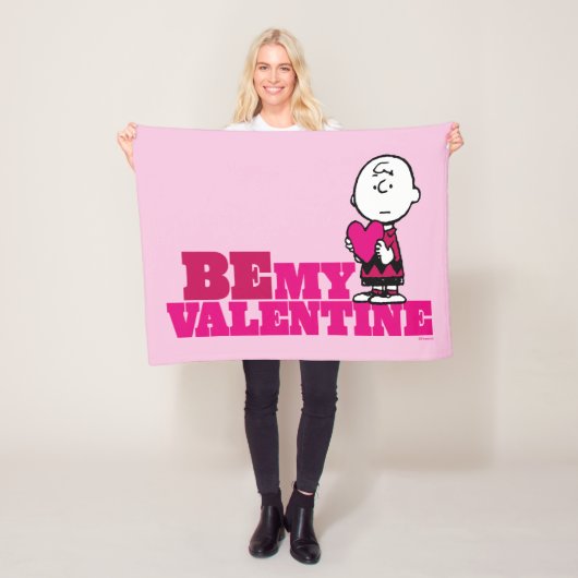 pinda's | Charlie Brown be My Valentijn Fleece Deken (In situ)