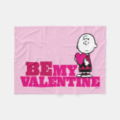 pinda's | Charlie Brown be My Valentijn Fleece Deken (Voorkant (Horizontaal))