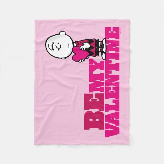 pinda's | Charlie Brown be My Valentijn Fleece Deken (Voorkant)