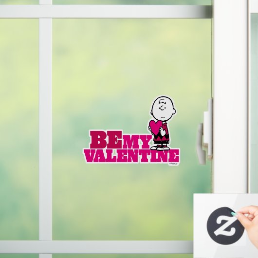 pinda's | Charlie Brown be My Valentijn Raamsticker (Huis)