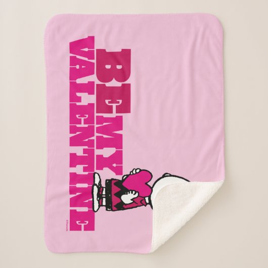 pinda's | Charlie Brown be My Valentijn Sherpa Deken (Voorkant)