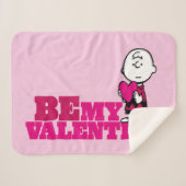 pinda's | Charlie Brown be My Valentijn Sherpa Deken (Voorkant (horizontaal))